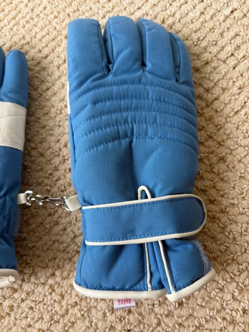 Women Blue Winter Ski Gloves - Padded Insulated Pair